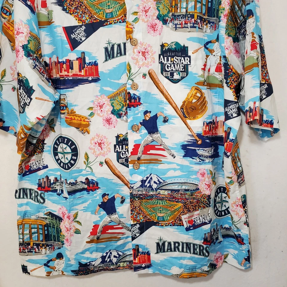 Seattle All Star Game Shirt Button Up Reyn Spooner Men's XL Short Sleeve NWT  - Image 4 of 4