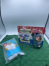 Lot Of 2-Ty Beanie Babies Lefty the Donkey & Flip The Cat-McDonalds New