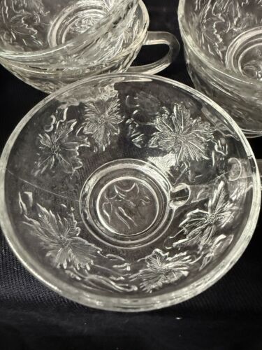 Princess House Fantasia Tea Cups and Saucers Set of 6 - Picture 2 of 4