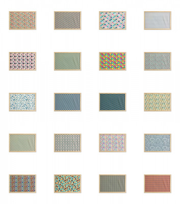 Ambesonne Chevron Wall Art with Wide Frame for Bathrooms Living Room