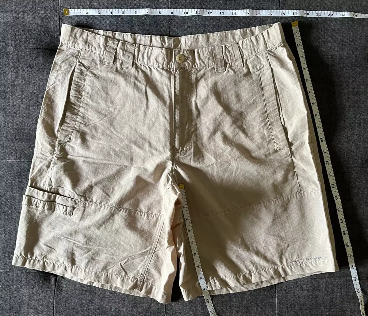 Men s Columbia PFG Barracuda Killer Nylon Fishing Shorts Khaki