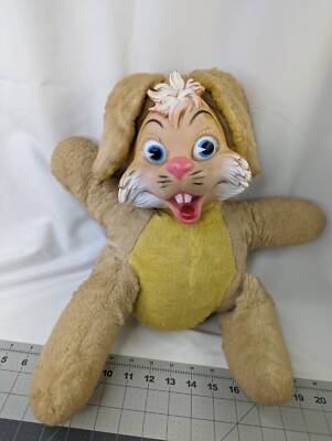 Gloria Rubber Faced Rabbit Plush 16 Inch Stuffed Animal Toy Has Issues Read
