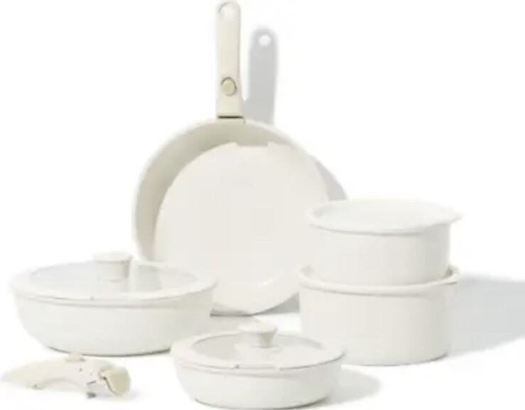 CAROTE Non Stick Pots and Pans Set Detachable Handle Induction Hob 