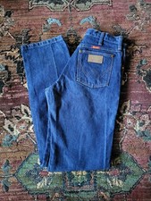 VTG WRANGLER 13MWZG MADE IN USA COWGIRL STRAIGHT LEG WOMENS JEANS sz 9 26.5 X 33