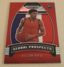 2020-21 Panini Prizm Draft Pick KILLIAN HAYES RC GLOBAL PROSPECTS RED PRIZM /299