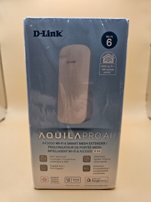 D-Link AQUILA PRO AI AX3000 Wi-Fi 6 Smart Mesh Extender - E30