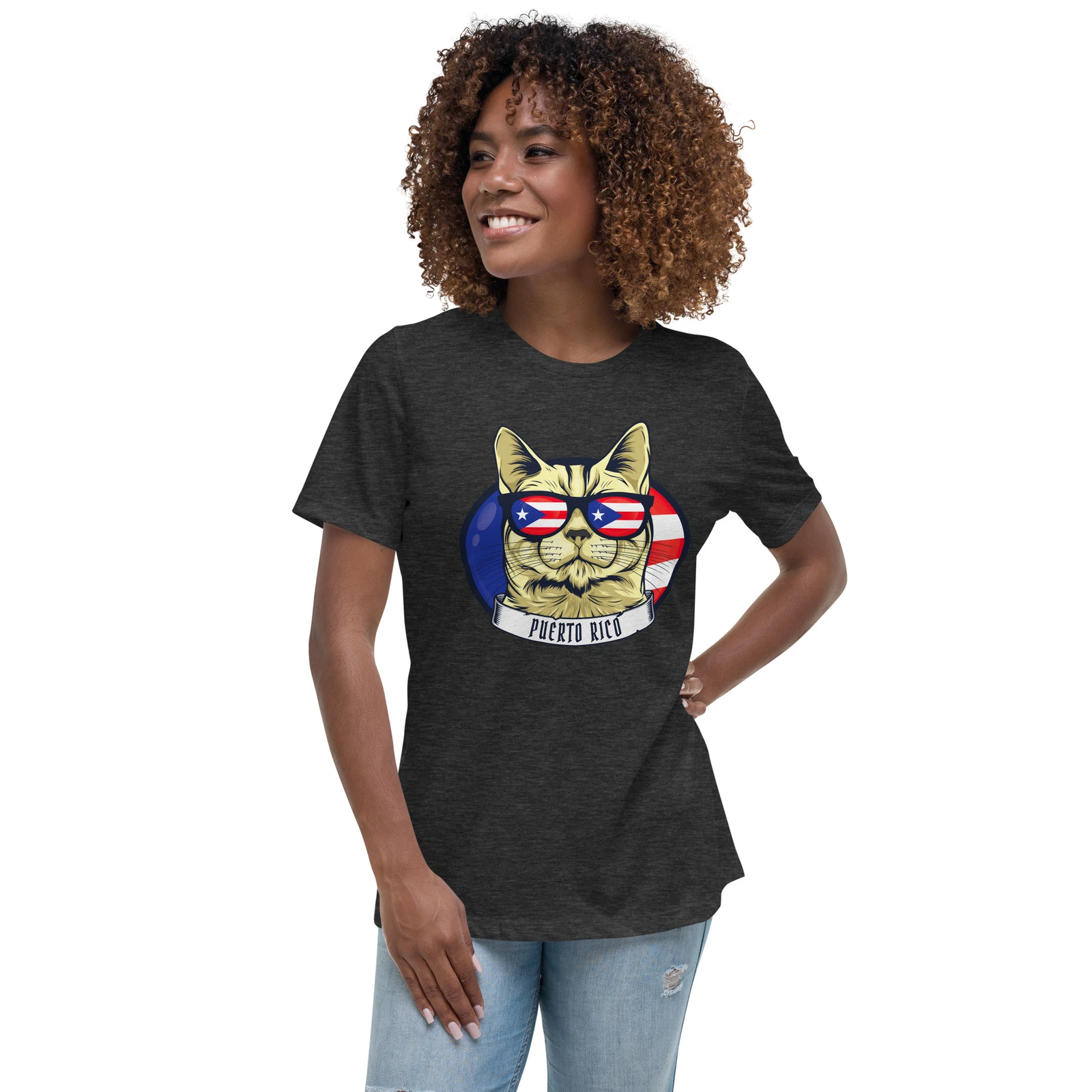 Swaggy Puerto Rico Cat Women's T-shirt | Relaxed Tee