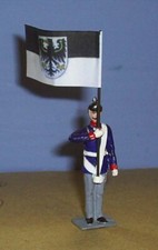 TOY SOLDIERS TIN FRANCO PRUSSIAN WAR GERMAN FLAG BEARER 54 MM