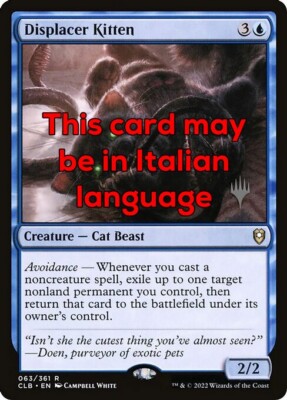 MTG DISPLACER KITTEN FOIL EXC - DISTORZIERENDER TIERWELPE - CLB PP - MAGIC