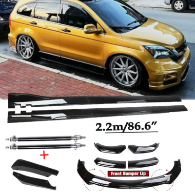 For Honda Pilot 2003-2023 Front Bumper Spoiler Body Kit /Side Skirt/Strut Glossy