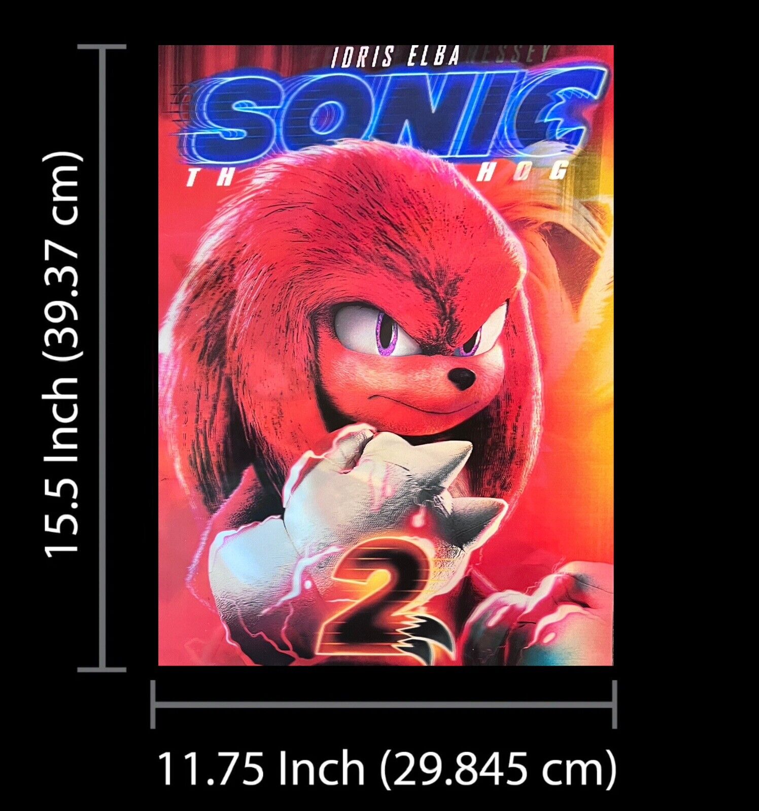 Sonic the Hedgehog-Sonic- 3D Poster 3DLenticular Effect-3 Images In One