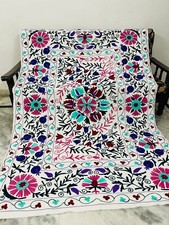 Handmade Suzani Bedspread/ Home Living/ Gift For Her/ Festival Gifts Boho Home