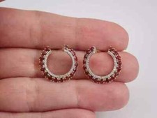 2Ct Round Cut Halo Lab Created Red Ruby Stud Earrings 14k Yellow Gold Plated