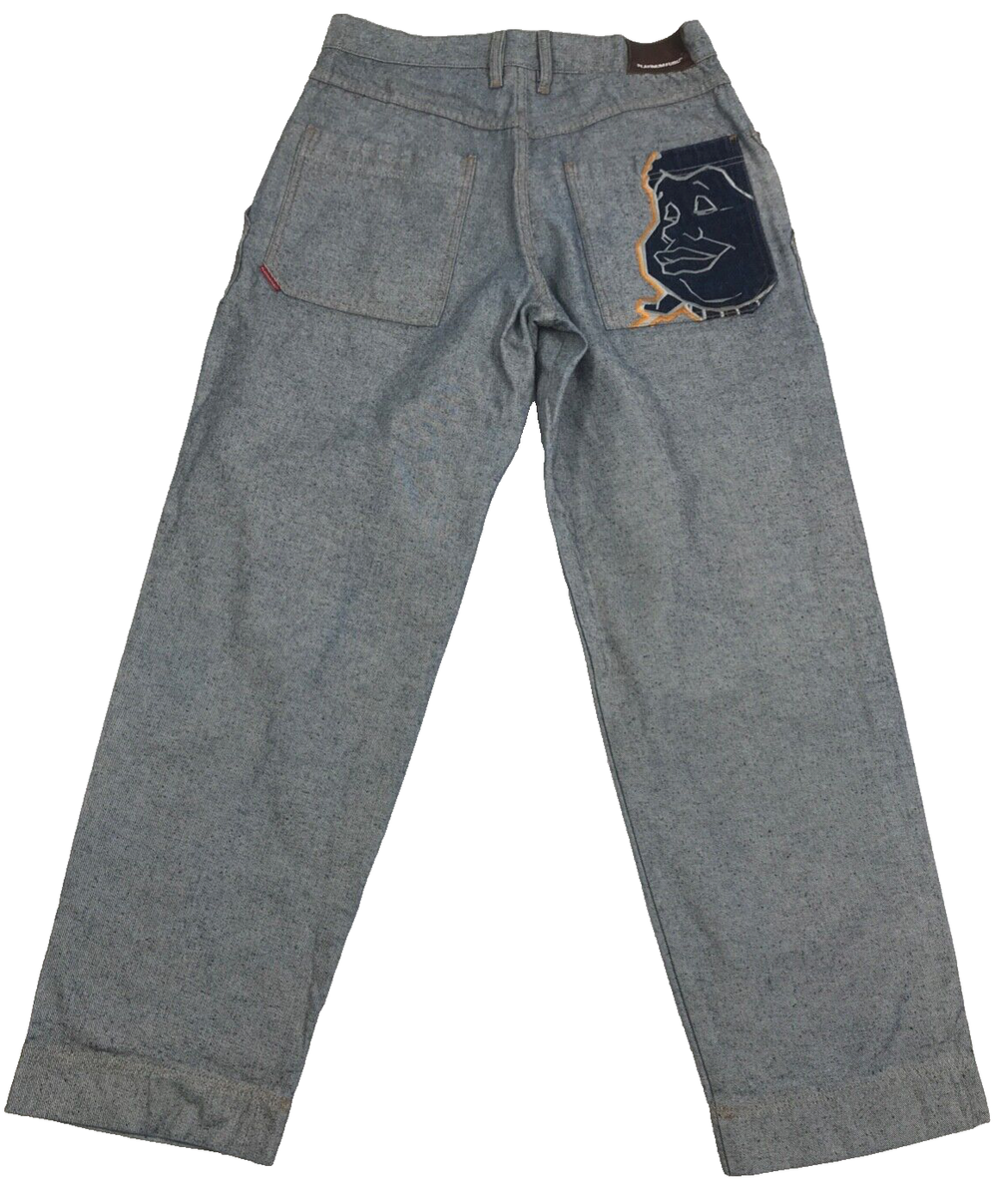 90s 00s FUBU デニムペインターパンツ 32/34 vintage Vintage Fubu Jeans Men 32x32 Tag 34 Light Blue Platinum Fat