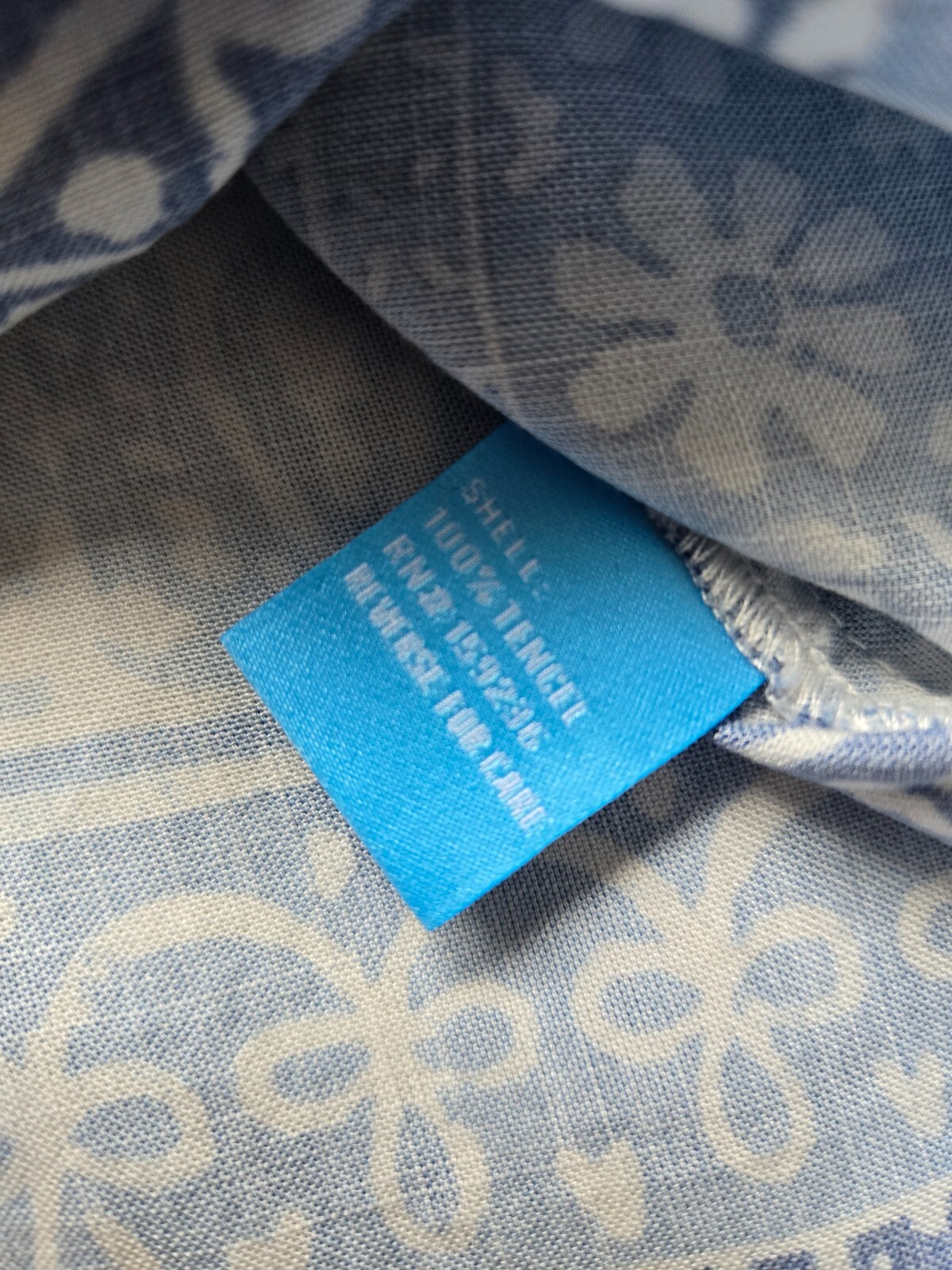 J.Mclaughlin blue abstract patchwork print top 3/… - image 7