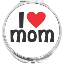 I Love Mom Compact with Mirrors - Perfect for your Pocket or Purse