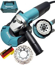 Makita Betonschleifer POWER SET im MakPac. 191W06-8 Absaugung. 2x Diaschleiftopf