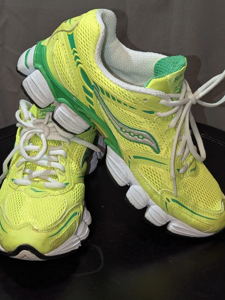 Zapatos SAUCONY para mujer 9,5 amarillo neón rejilla propel plus 2 correr con cordones Foto 3 de 4