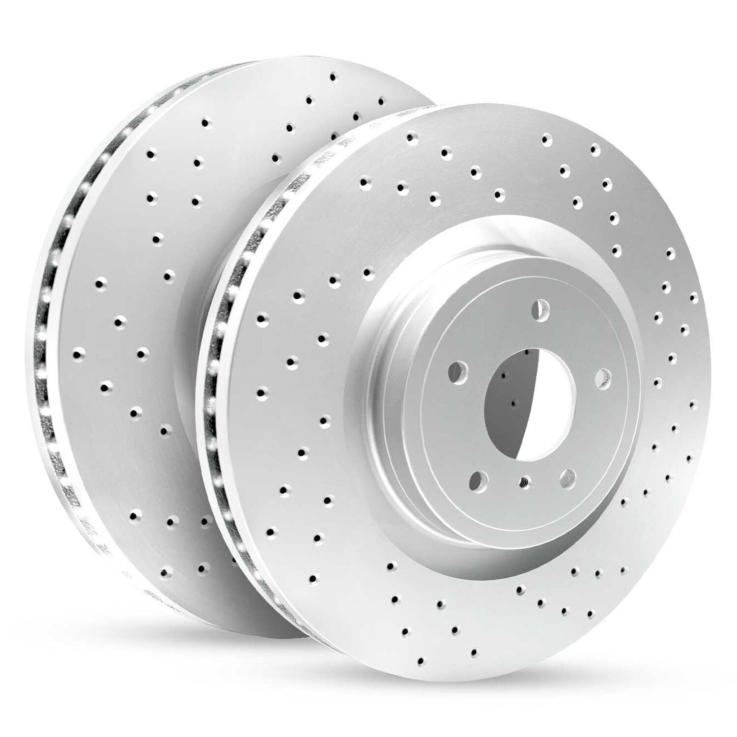 For Maserati Ghibli 14-16 R1 Concepts Drilled & Slotted Rear Brake Rotor Set
