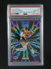 2023-24 Panini Prizm LEBRON JAMES Blue Wave Prizm SP Kaleidoscopic #2 PSA 10