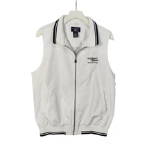 Cutter & Buck VNTG Golf Vest Women Small Slammer Squire World Golf Village White