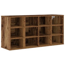 Image of WALPLUS Shoe Cabinet Old Wood 103x30x51 cm Engineered Wood Hallway Storage