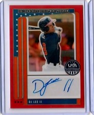 DJ LEE II /99 - 2026 Panini Stars & Stripes Prizm Autograph AUTO Red Prizm 