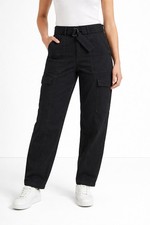 NWT 100 Banana Republic Size 10 Petite 10P Black Utility Cargo Pant 863648