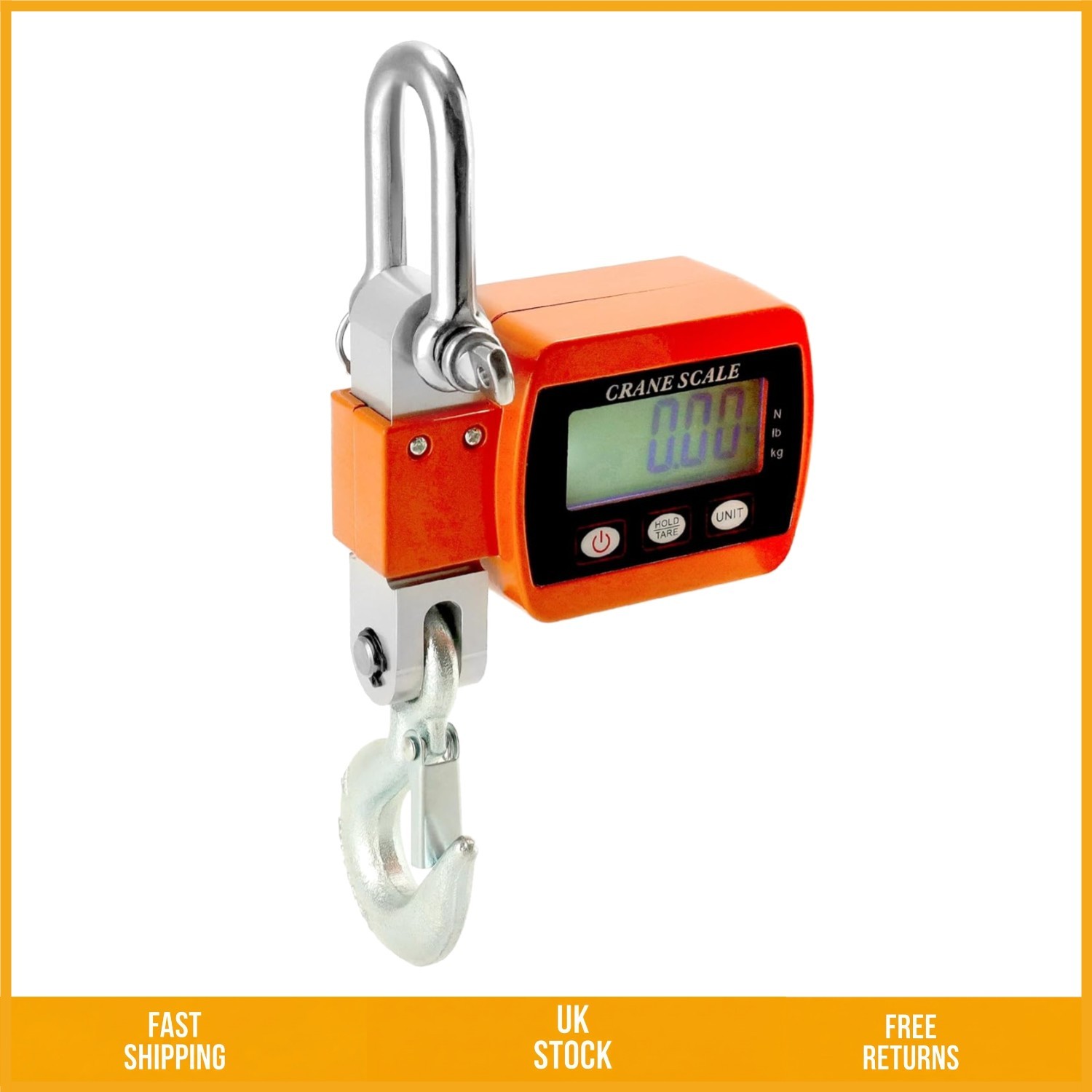 Heavy Duty Digital Hanging Crane Scale Accurate Industrial Hook 500kg 1102lb