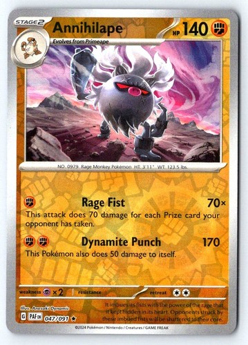 Annihilape 47/91 Paldean Fates Reverse Holo Pokemon NM