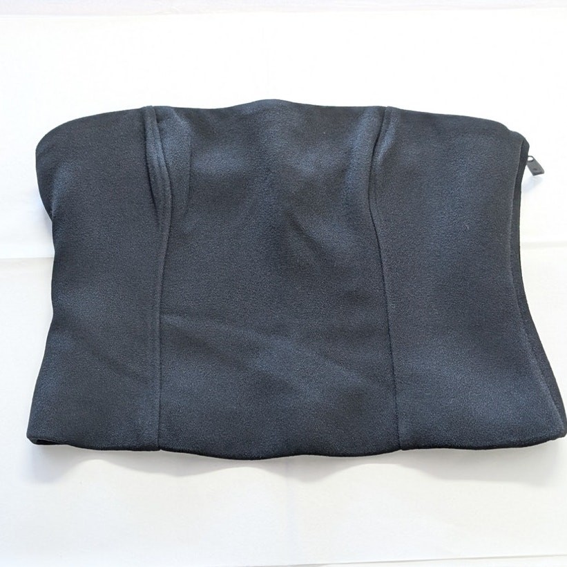 Anine Bing Thea Bustier Strapless Corset Top Womens M Black Crepe Cropped NWT image 3
