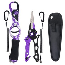 Golden J Fish Lip Fishing Pliers Set - Hook Remover Split Ring Pliers