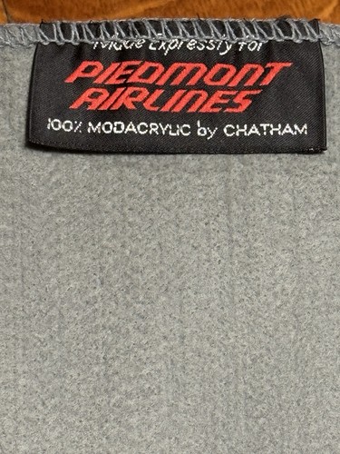 Vintage~Piedmont Airlines~ 100% Modacrylic by Chatham~ 45” x 52”