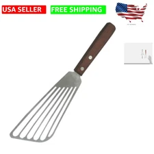 Commercial Grade Fish Spatula in Brushed Stainless Steel - Ergonomic Design