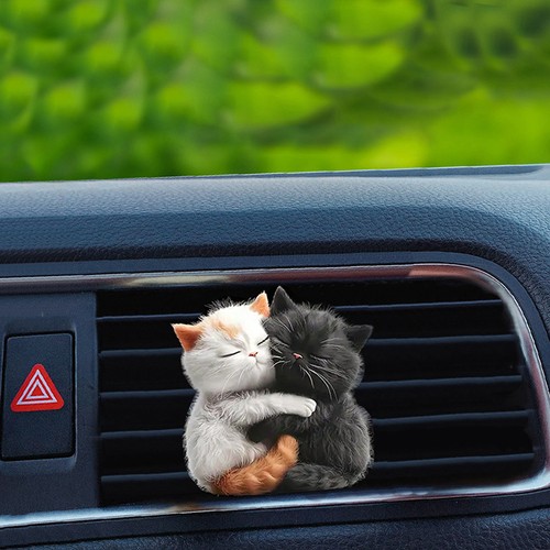 2Set Cute Cuddle Cat Perfume Diffuser Car Air Freshener Clip Car Decoration _pu - Picture 4 of 4