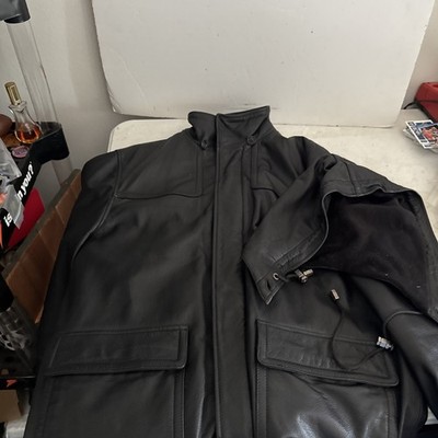 VTG Wilson's Leather M.Julian Leather Black Jacket Sz S Thinsulate W/hood