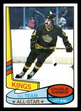1980-81 Topps Charlie Simmer #83 - Los Angeles Kings - EX