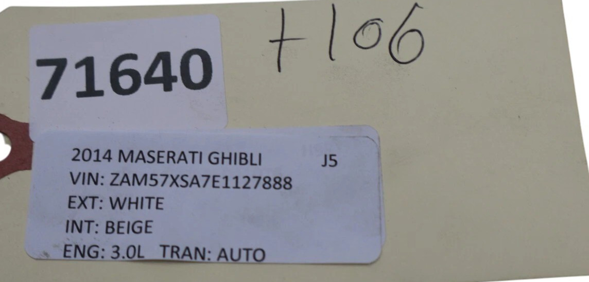 14-19 Maserati Ghibli Rear Left Side Bumper Lower Cover Panel Trim 670010779 OEM