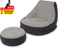 Intex 68564NP – Aufblasbarer Lounge-Sessel, Vinyl, Grau, 99 X 130 X 76 Cm