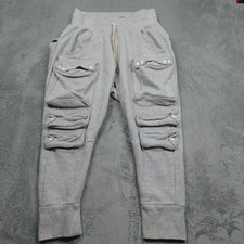 Moti Chasson Joggers Mens Small Gray Drop Crotch Cargo Hip Hop Streetwear USA