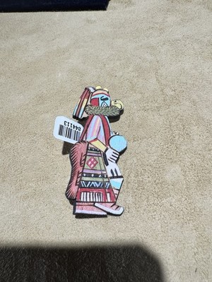 Calvin Pavatea Hopi Katsina Pin handbemalt Holz Indianer Kunst