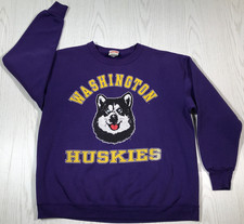 Vintage University Of Washington Huskies Crewneck Sweatshirt XL Nutmeg Mills 90s