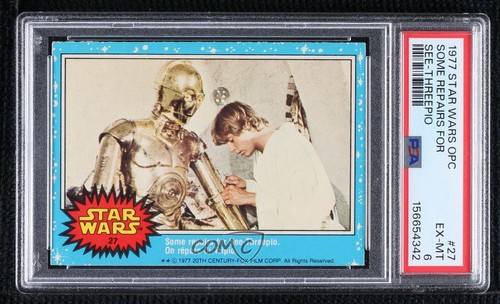 1977 OPC Star Wars #27 Some repairs for See-Threepio — PSA 6