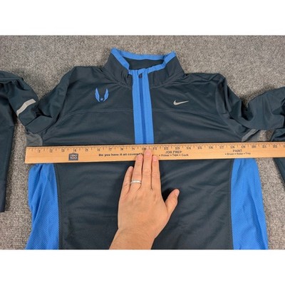 NIKE ナポリ 99-00 シーズン 青 Vネックシャツ イギリス製　XL Nike Running Top Mens M Blue USATF Dri-FIT Half Zip Long Sleeve