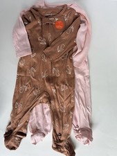 Carter's Just One You  Baby Girls 6M 2pk Pink Stripe  Floral Sleep N' Play New