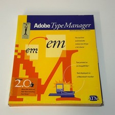 Vintage Macintosh Adobe Type Manager V2.0 for MAC COMPLETE 1989