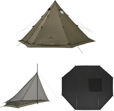 Naturehike Ranch Fire Teepee Tent with Inner Tent and Floor