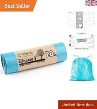 Versatile 20L Drawstring Bin Bags - Pack of 15 for Kitchen and Office Waste