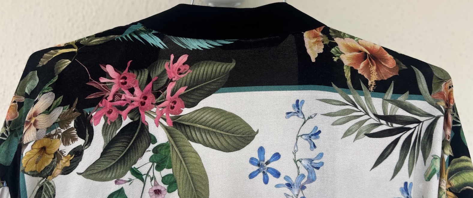 Zara Basic Collection Kimono Jacket M Floral Belt… - image 7