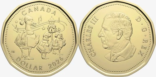 2026 Canada Christmas Loonie Graded as Brilliant Uncirculated From Original Set